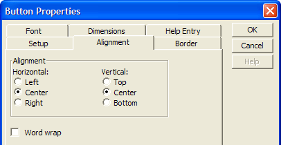 Button Alignment Properties